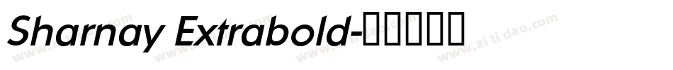 Sharnay Extrabold字体转换